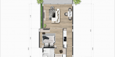 Superior  2-bedrooms Apartment With Private Pool Suite – 125 SQ.M | Waterfall & Garden Views